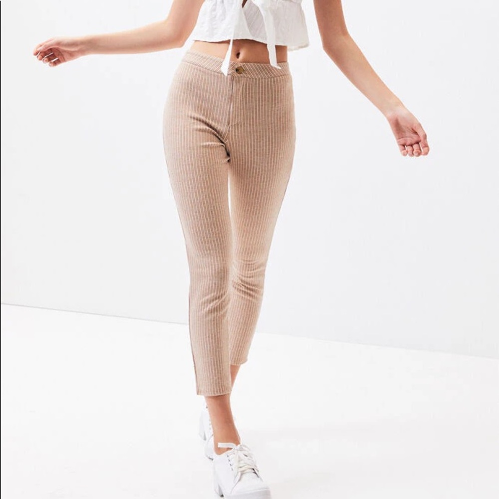 PacSun Beige with White stripe casual dress pants